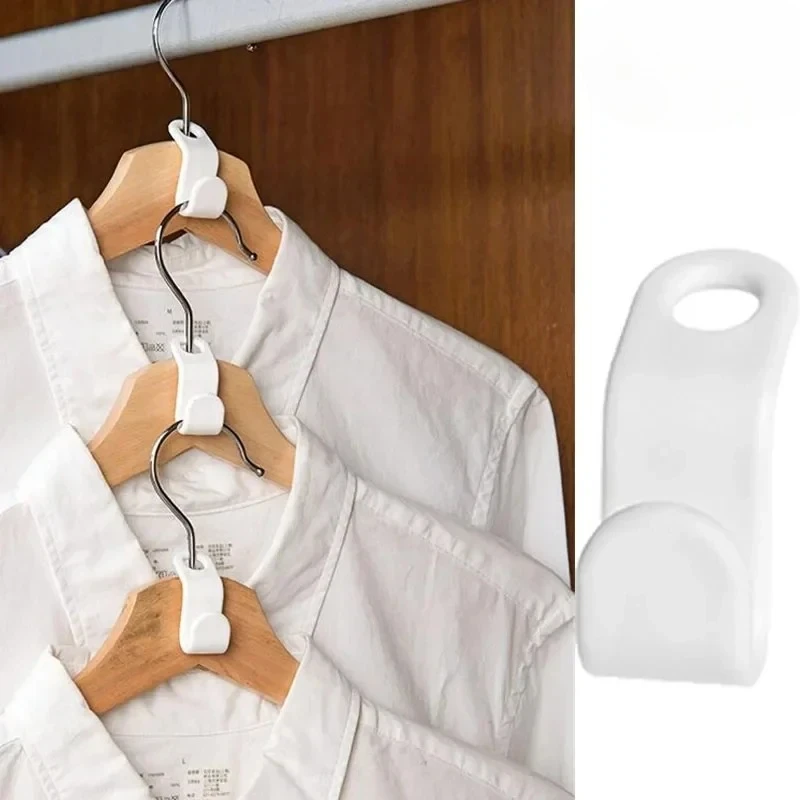 Multi-function Wardrobe Space-saving Hanger Hook Coat Hook Plastic Closet Stack Hanger Rack Bedroom Storage Wardrobe Organizer