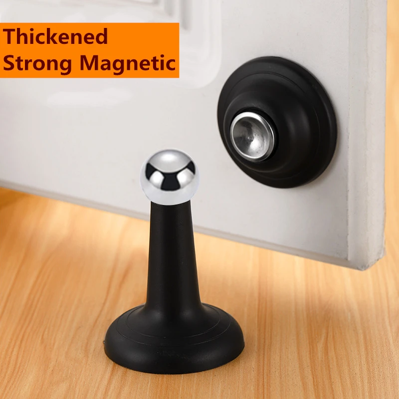 Mute Door Suction ABS Anti-collision Strong Magnetic Door Stopper Non-Punch Strong Adhesive Ground Suction Stop