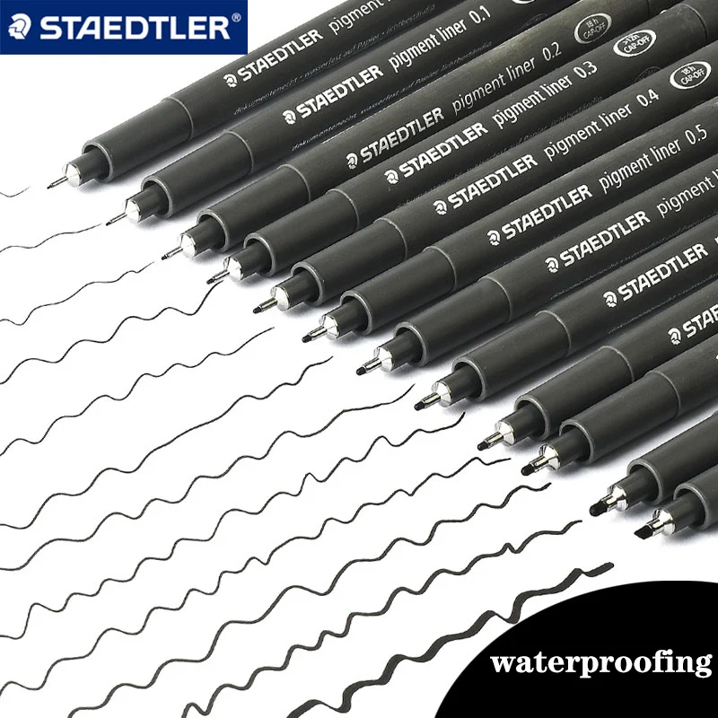 Staedtler Pigment Liner Fineliner Pens – 0.5mm Tip, Pack Of 3, Brown Ink – Made In Germany