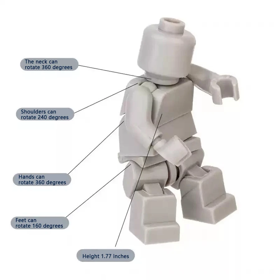 Children Toy Building Block Figure 1.77 Inch High Collectible Miniature Plaything for Kids building blocks toys