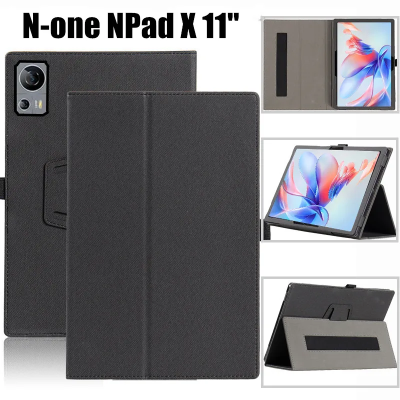 Capa de Couro com Suporte de Mão Tampa Dobrável Suporte Magnético Corpo Inteiro N-one N-pad x x1 1095 11