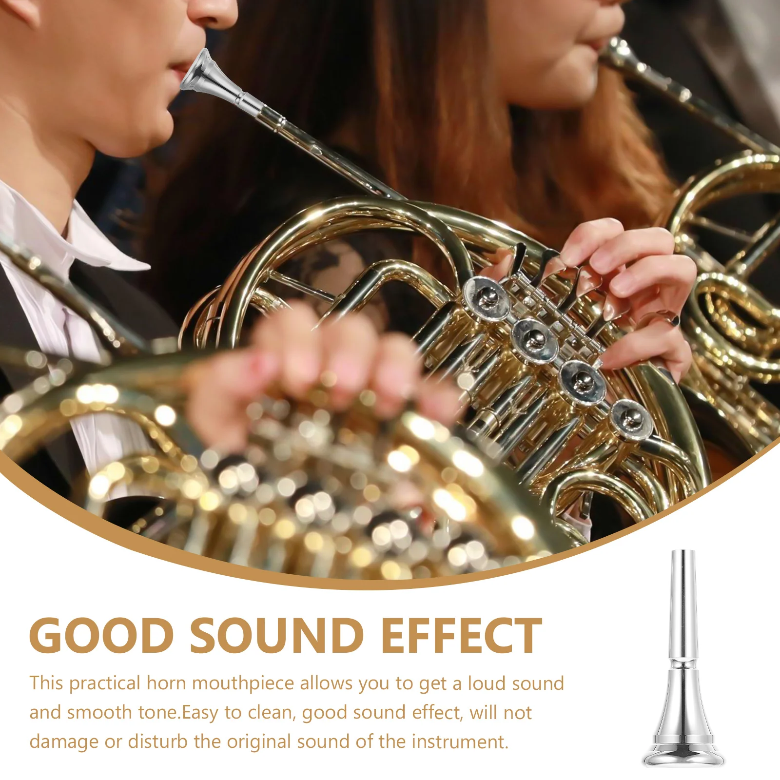 Portable French Horn Mouthpiece Musical Instruments Trumpet Accessories Copper Shofar Practice