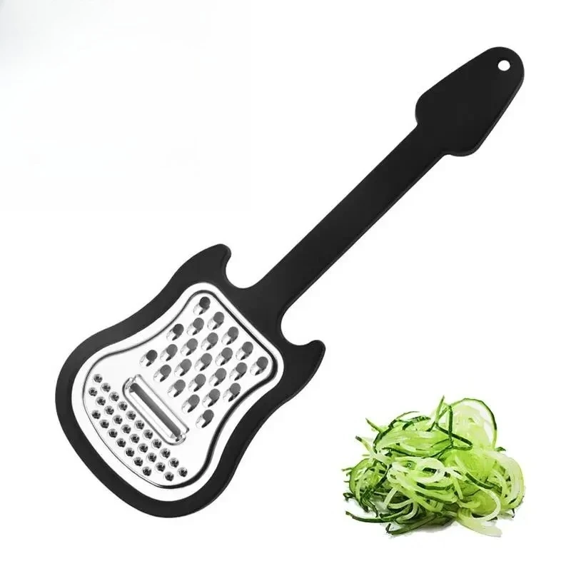Multifunctional Guitar Shaped Cheese Grater Metal Fruit Pulp Shredder Crusher for Home Kitchen Vegetables Nuts Chocolate Ginger