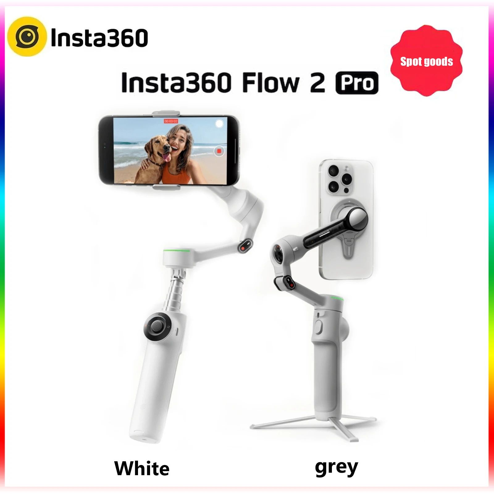【美品】Insta360 Flow 2 Pro Best Phone Gimbals | Insta360 Flow 2 Series with AI Tracking