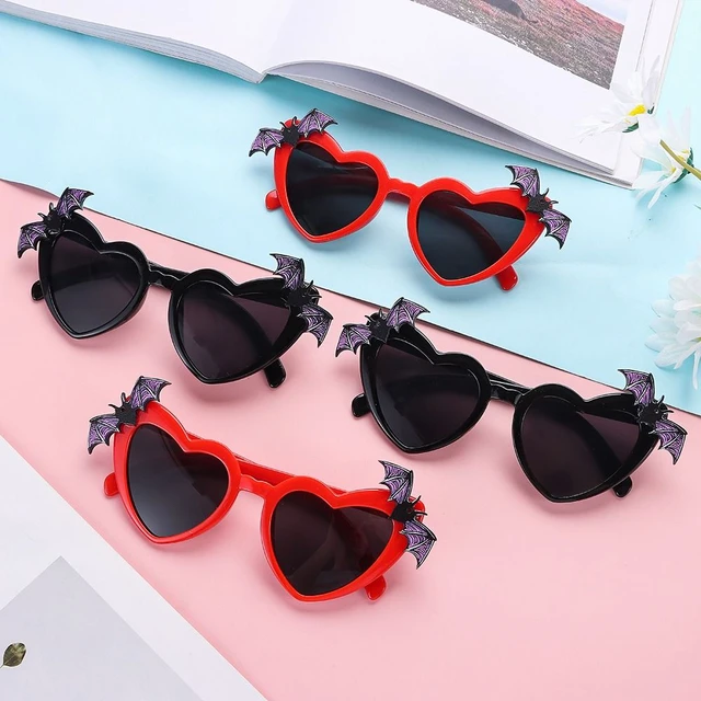 Lentes de Corazón de sol Rojos de Acrílico - Lentes por Mayoreo