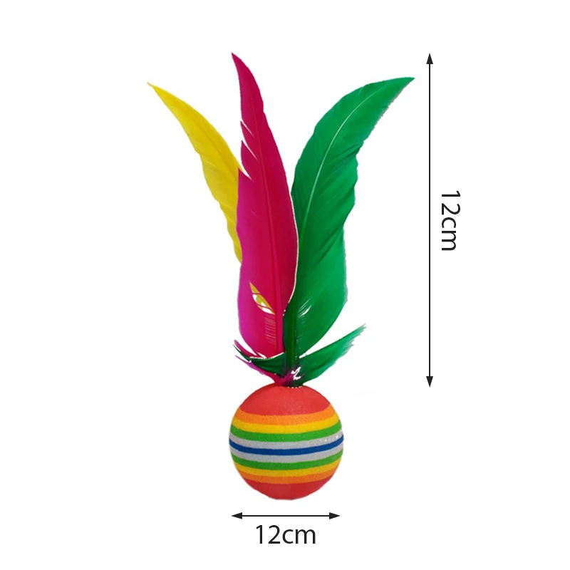 Colorful Feathers Kick Shuttlecock Chinese Jianzi Foot Sports Outdoor Toy Game 1/5pcs