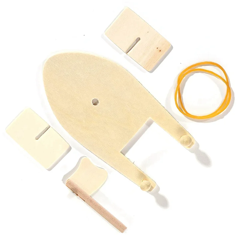 B05B-6X DIY 나무 요트 고무 밴드 패들 보트 페인트 장식 나무 요트 배아 모델 수제 재료 공예 키트
