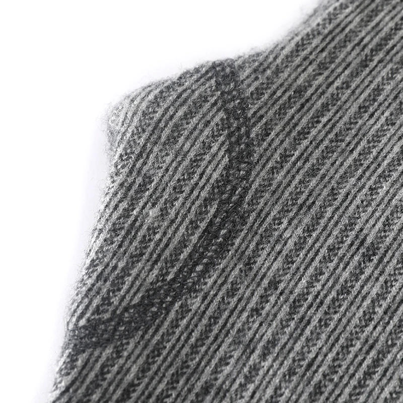 Men High Waist Pants Autumn Winter Casual Knitted Leggings Warm Wool Pant