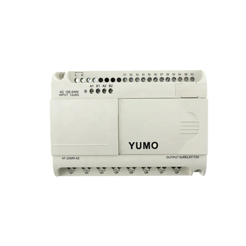 

YUMO PLC AF-20MR-A2 85V-240VAC ,12 точек переменного тока вход 8 точек релейный выход программируемый логический контроллер