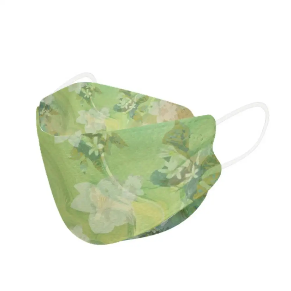 1~4SETS Disposable Adult Mask Printing Fish Shaped Mask Adult Breathable Dustproof Four Layer Protective Safety Mask Health Care 6