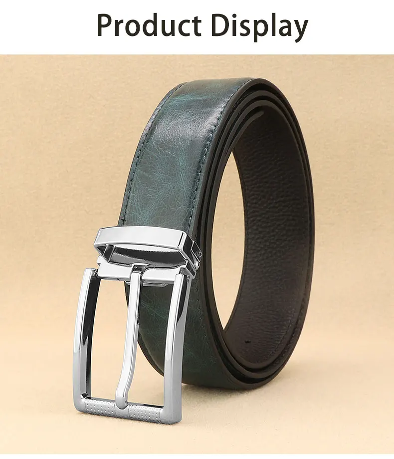 Designer Pin Buckle Gray Genuine Leather Men Belt Famous Brand Fashion Light Luxury Strap Casual Young Cowboy Ceinture Homme