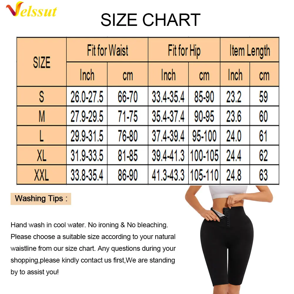 Velssut Sauna Pants for Women Weight Loss Shorts Hot Sweat Sportwear Thermal Pants Fitness Body Shaper Fat Burning Workout Gym