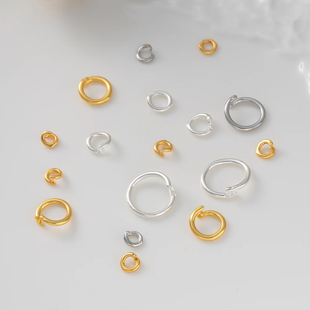 10/20 Stück Messing 18K vergoldete offene Biegeringe mit Verschluss für DIY-Halsketten, Armbänder, Schmuckherstellung, Zubehör – Detail 5