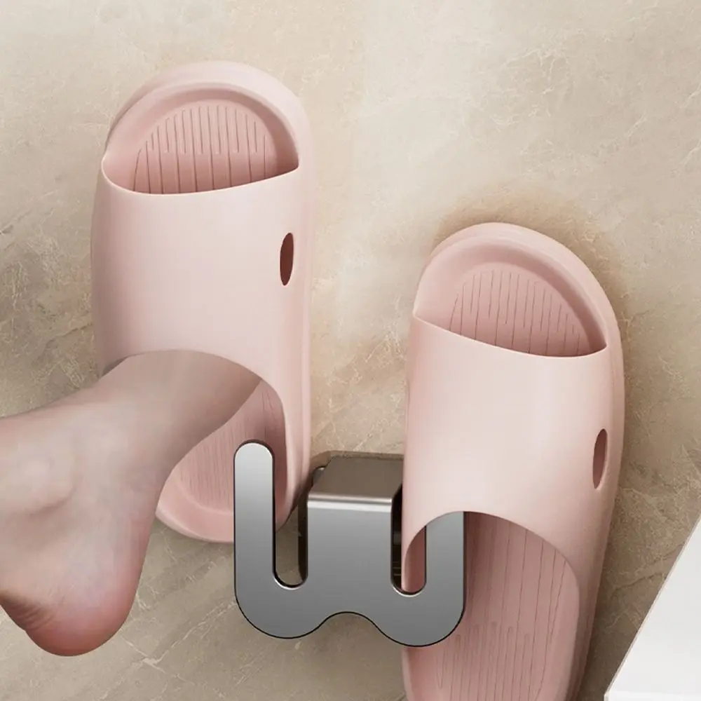 Bathroom Slipper Rack Slippers Hanging Shelf Storage Organizer Multifunctional Toilet Shoes Rack Simple Bathroom Storage Hook 4