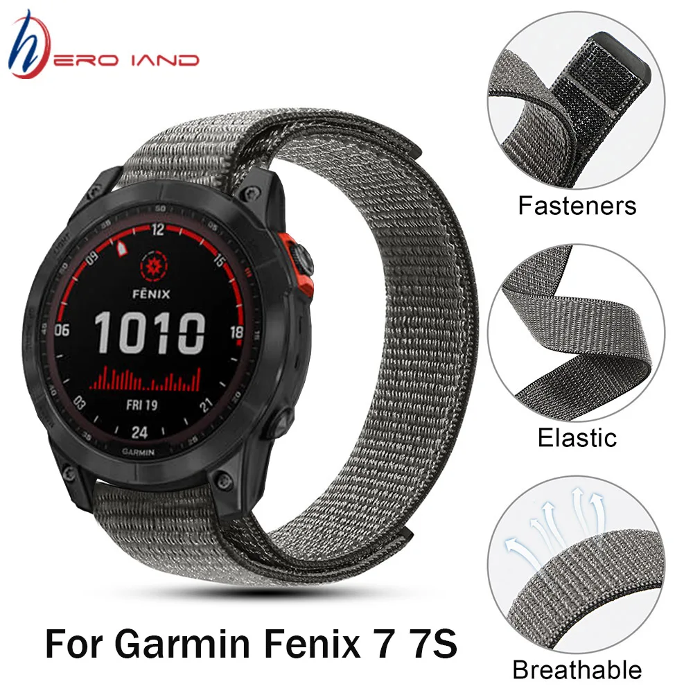 Correa De Nailon Para Reloj Garmin Fenix ​​7/6 Pro/5/5 Plus (22 Mm, Color  Negro)