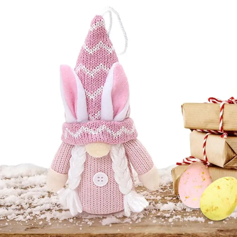 

Пасхальные гномы, пасхальный гномик, плюшевый гномик, строительные украшения ручной работы, подсвеченный гном, домашний декор, Шведский кролик, гном