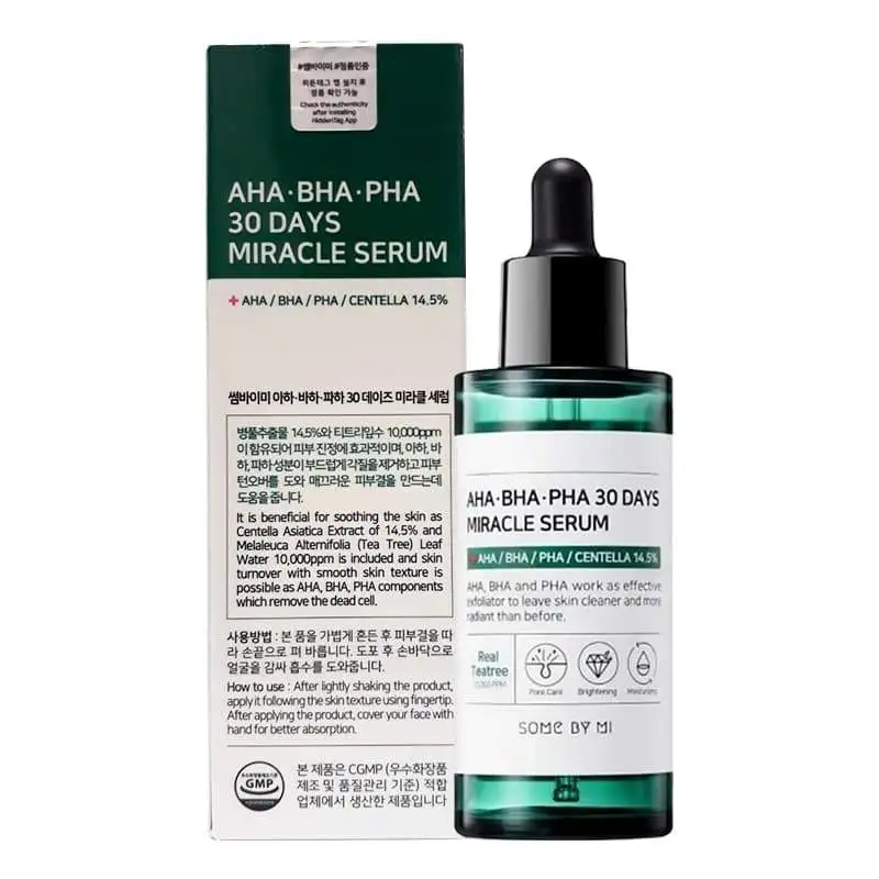 

SOME BY MI AHA BHA PHA 30 Days Miracle Serum 50ml Face Acne Treatment Dead Cell Blackhead Remover Facial Essence