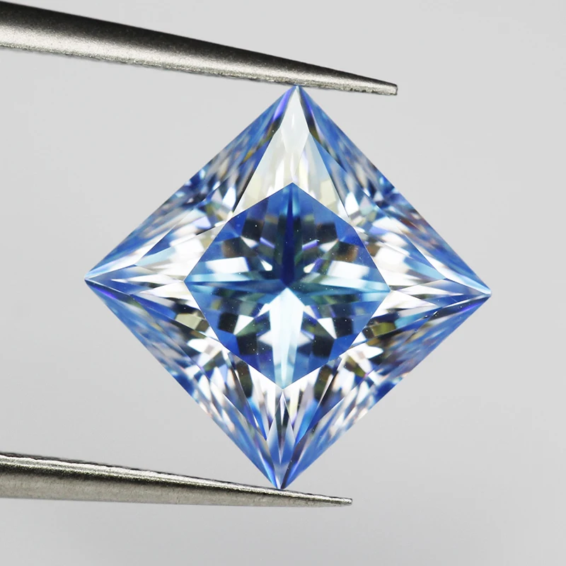 GRA 인증서가 있는 아이스 블루 모이사나이트 스톤 0.5-5.0ct 라운드/배/타원형/에메랄드/하트/공주/보석 제작용 래디언트 컷