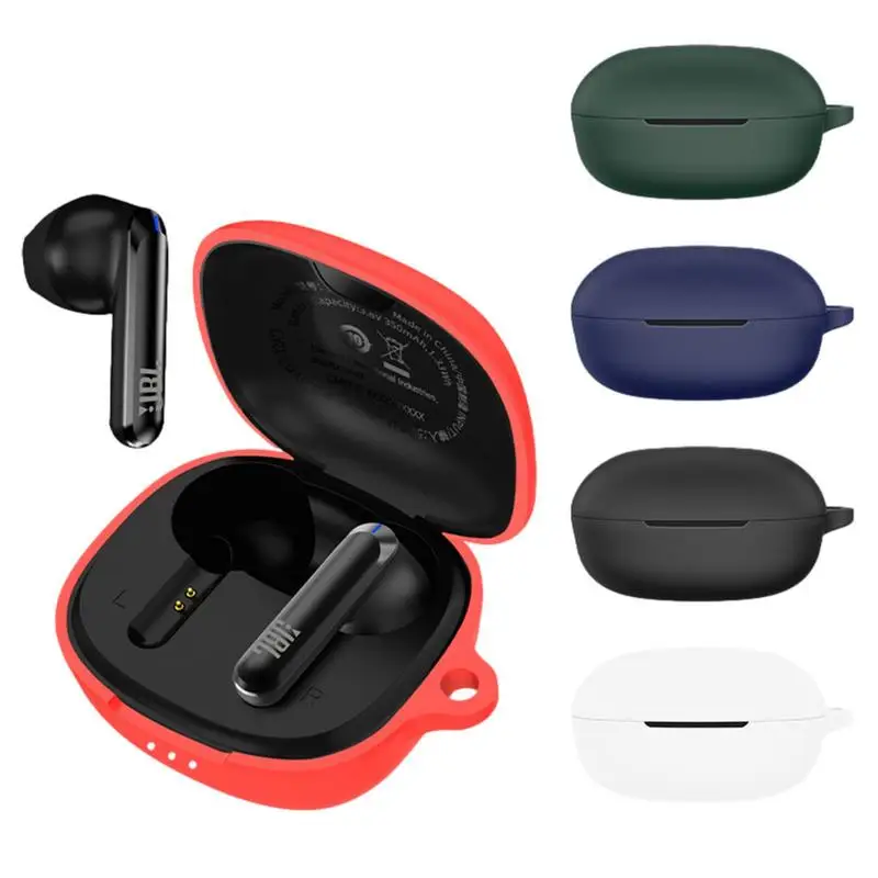 

Case For JBL T280TWS X2 Earbuds Protective Sleeve Anti-Drop Silicone Cover Blue Tooth Earphones Charging Box With Carabiner