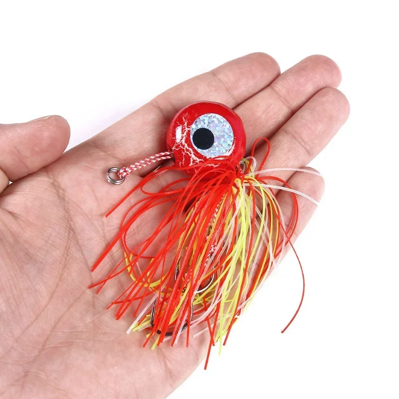 Leurre Tenya Madai Jig Kabura leurre mer plombé skirt caoutchouc pour pêche verticale carnassiers marins