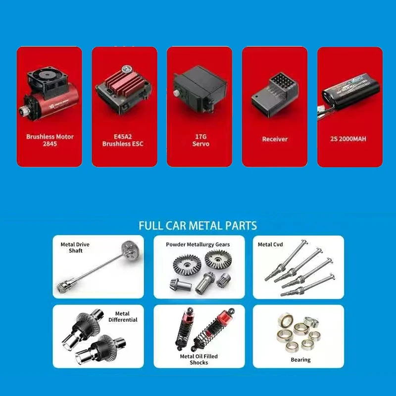 Voiture RC 2S/3S Batterie LiPo - Wltoys 16207-16218