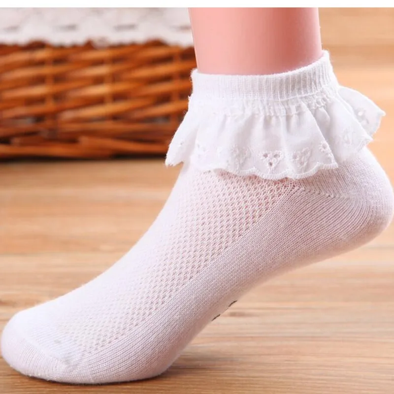 Children's Socks Girls White Princess Mesh Ballet Baby Newborn Accessories Flower Kids Toddlers Dance Infant Clothing Summer