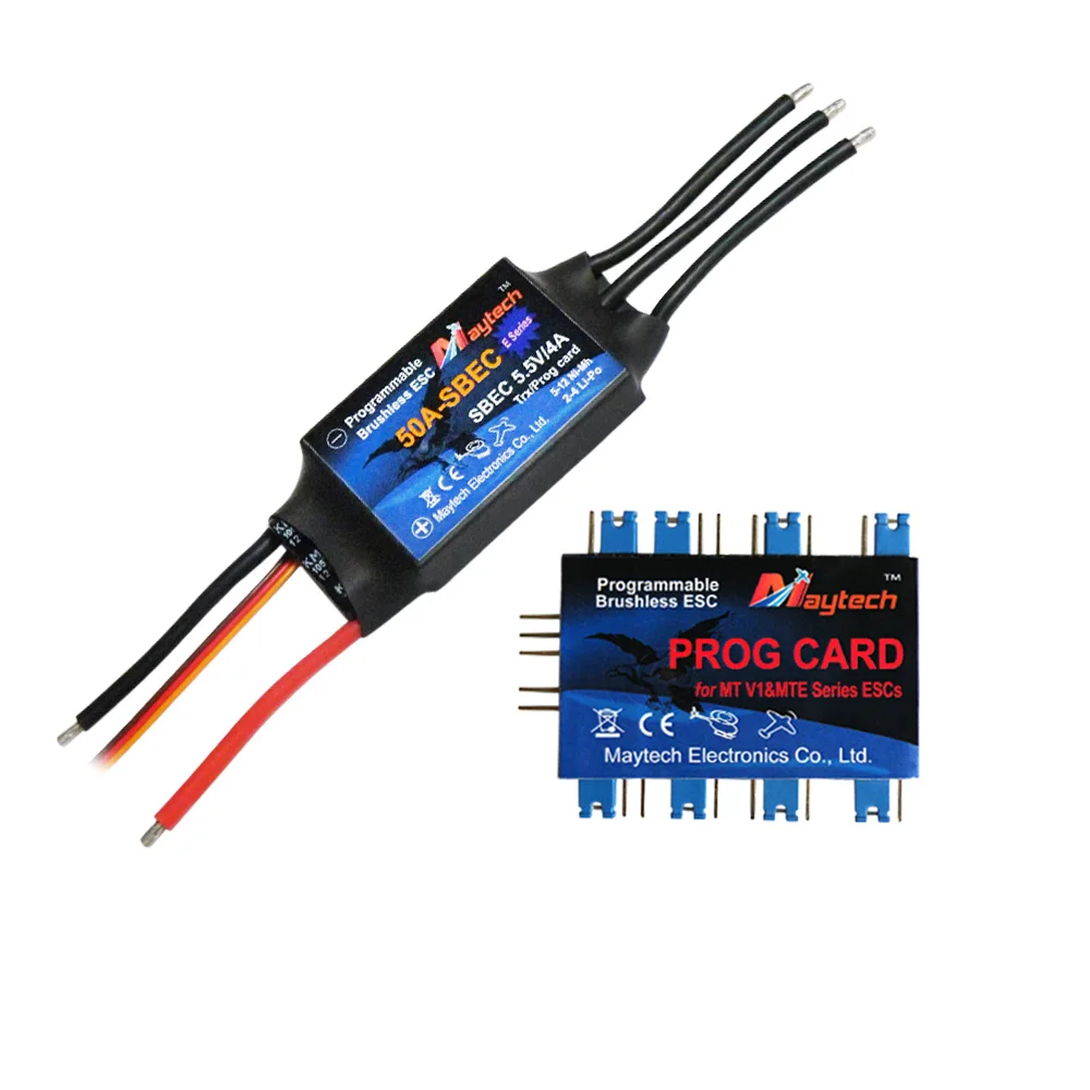 Maytech 50A ESC with 5.5V 4A SBEC Electronic Speed Controller Programmable for Multicopter RC Airplane