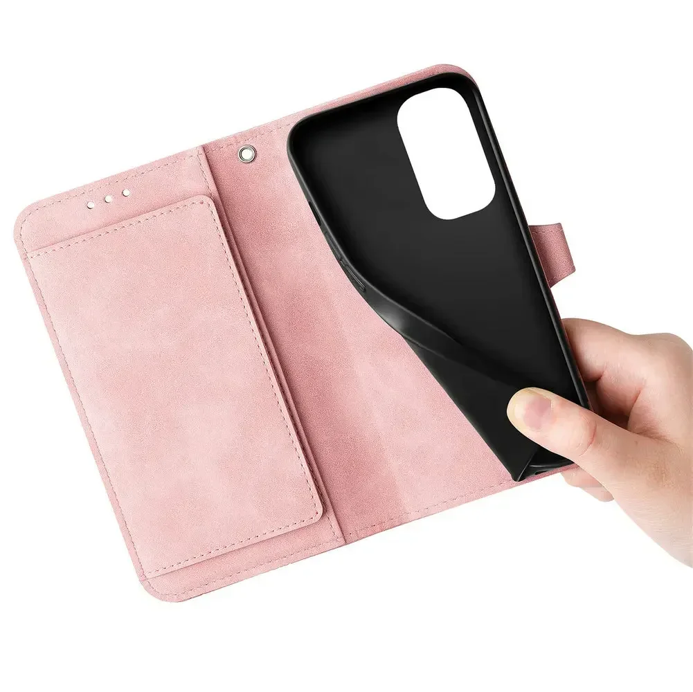 Zipper Leather Wallet Flip Case Book Shell