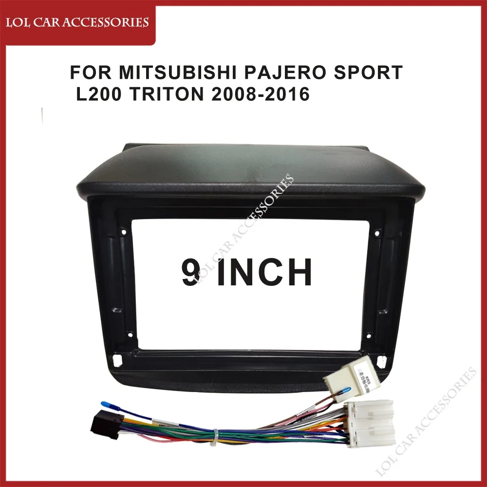 MITSUBISHI Pajero Sport L200 Triton 2008-2016  9 ġ   ׷ 2 Din г GPS MP5 ȵ̵ ÷̾ Fascia Dash Frame