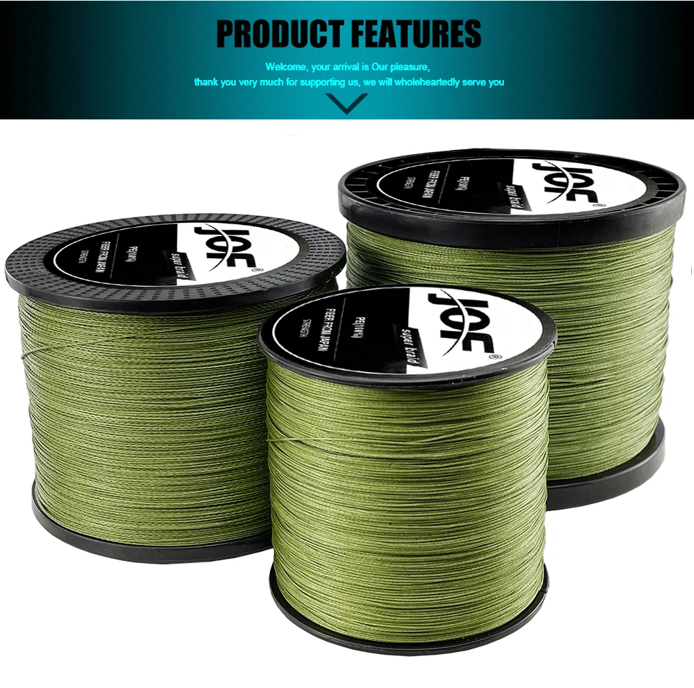 Description Picture 2 of itemJOF 8 Strands 1000M 500M Braided Fishing Line Carp Fishing Weaves Linha de Pesca Multifilamento 8 fios