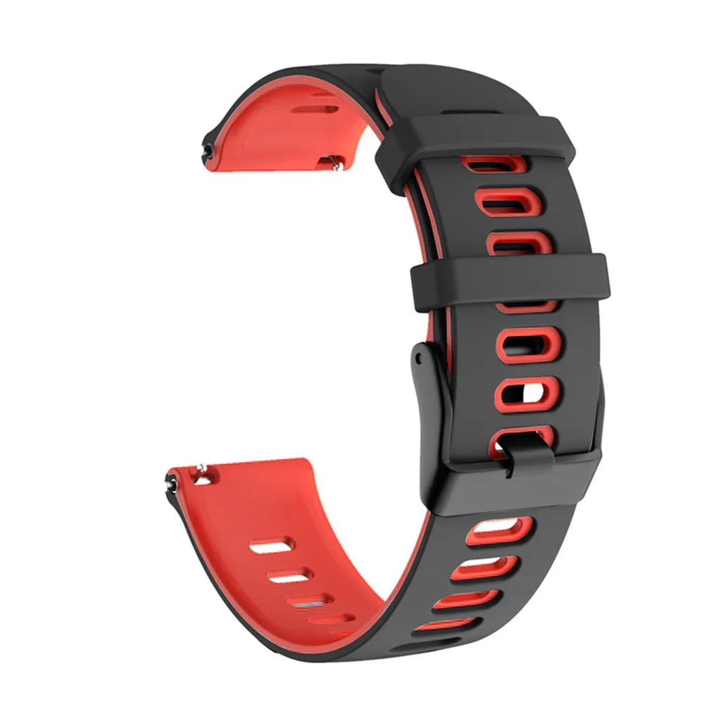 Two-Tone Silicone Sport Watchband - 22mm Universal Breathable Strap Replacement