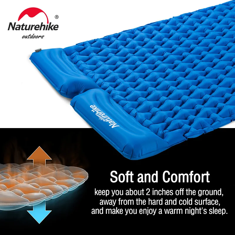 Naturehike Camping Mattress Ultralight Double Air Mattress Outdoor Folding Bed Sleeping Pad Car Travel Inflatable