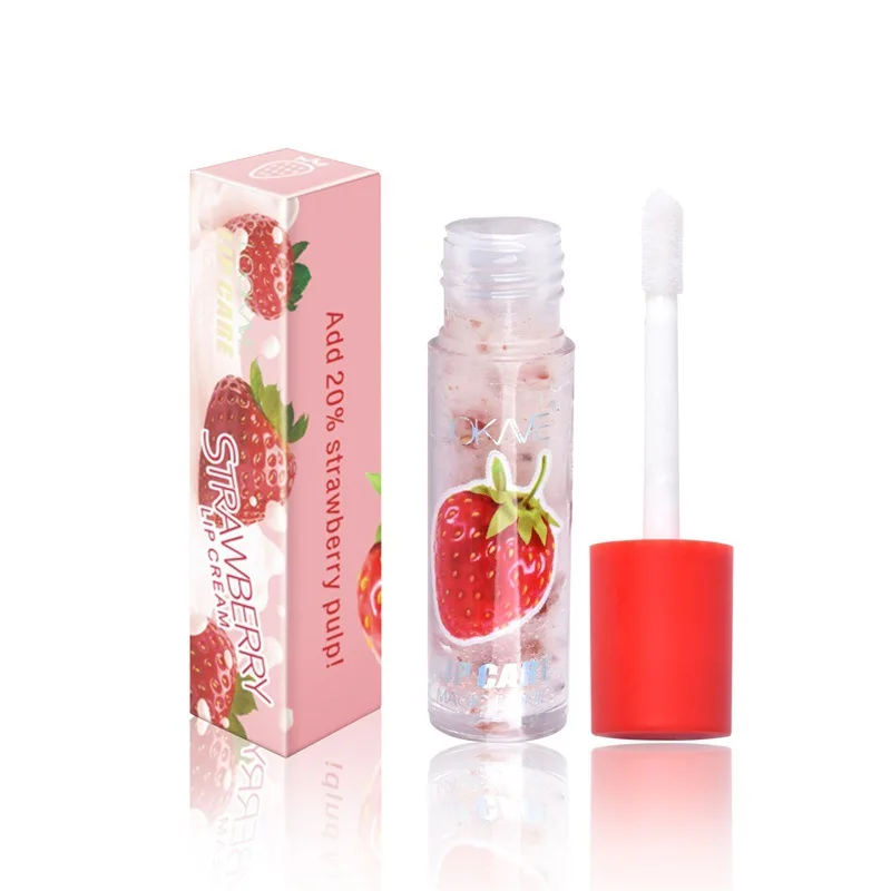 24Pcs Strawberry Flavor Lip Gloss Set Lip Primer Vitamin E Longlasting