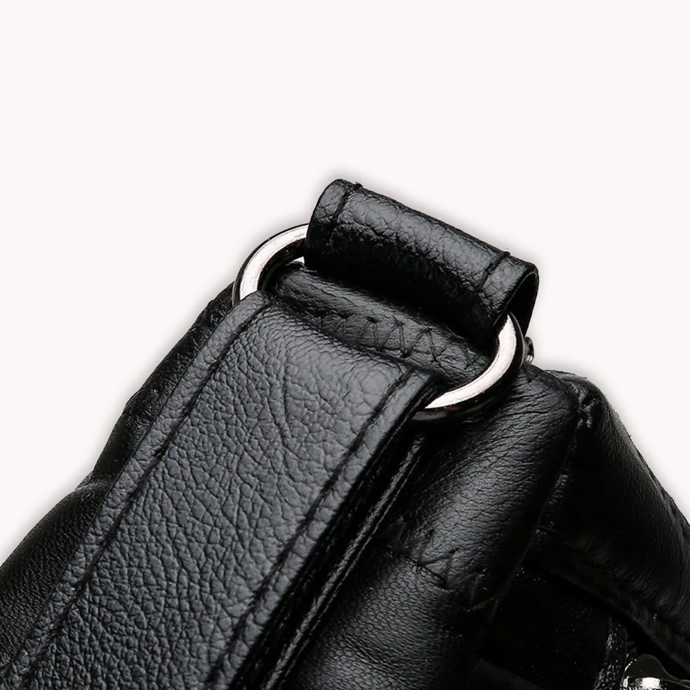 Women's Crossbody Shoulder Bag, Solid Colour Leather Handbag_voghion.com