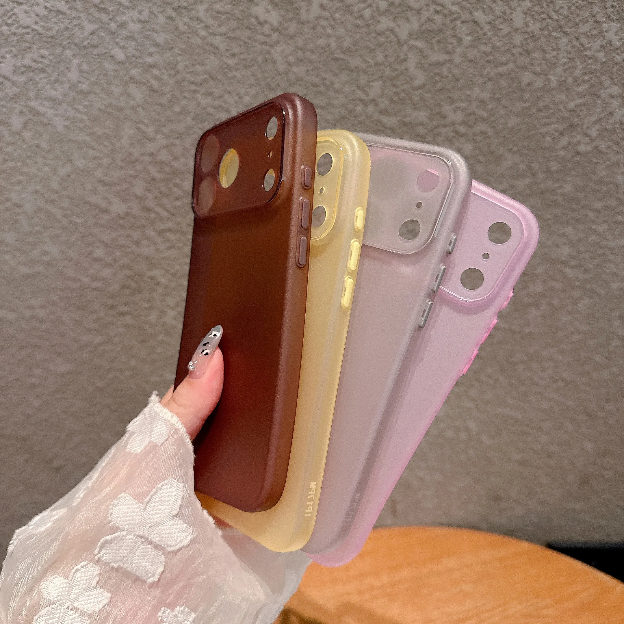Sleek Frosted Clear Shockproof TPU Phone Case with Matte Finish