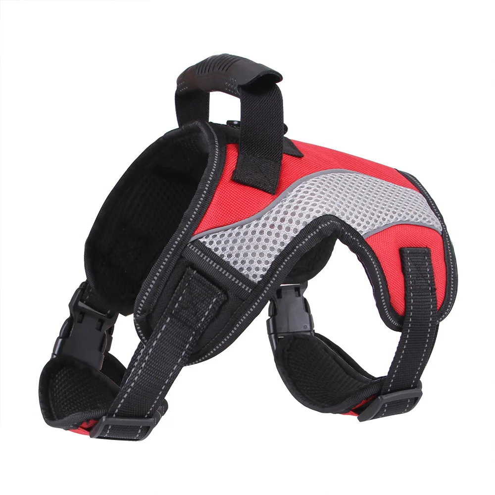 Summer Dog Harness with Leash Adjustable Soft Breathable Dog Vest with Easy Handle for Labrador Large Dogs Dog Supplies 