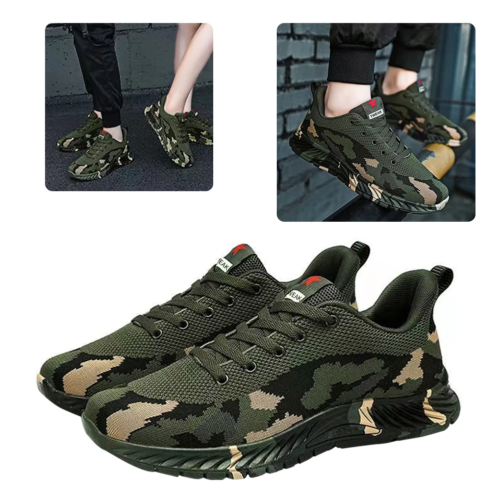 Mens Camouflage Sneakers Casual Running Shoes Lightweight Walking Sports Sneakers Breathable Sports Shoes for Running Walking
