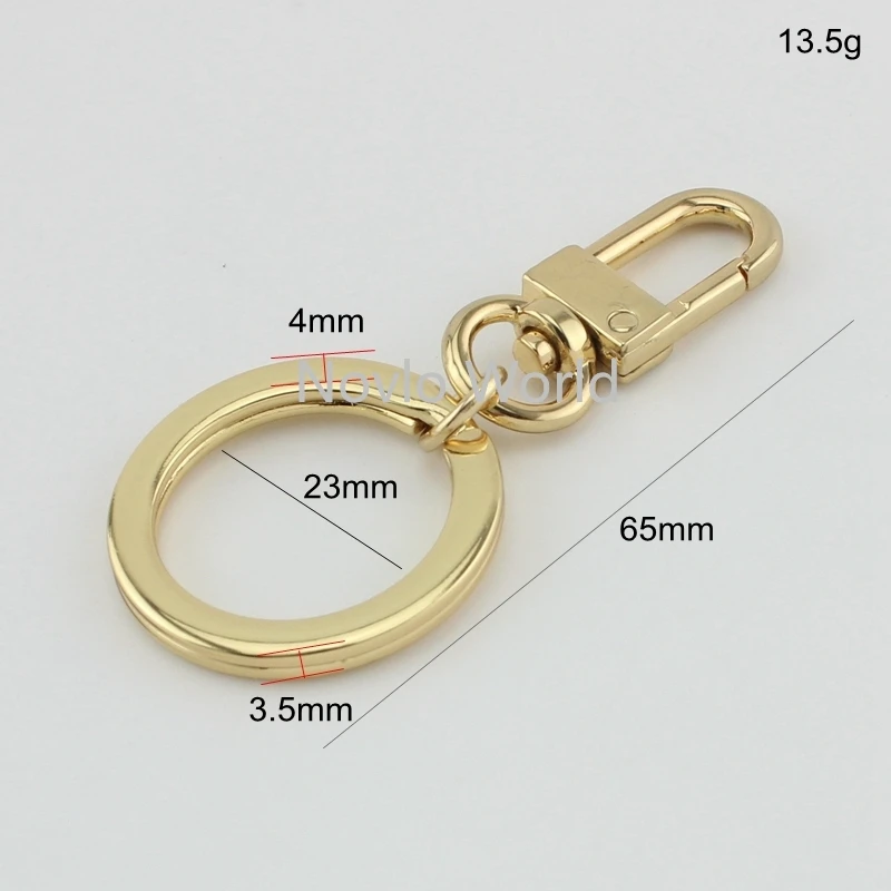10-50-100pcs 4 Colors 23mm Thick Keyring Key Rings With Small Nice Clip Clasp DIY Handcrafted
