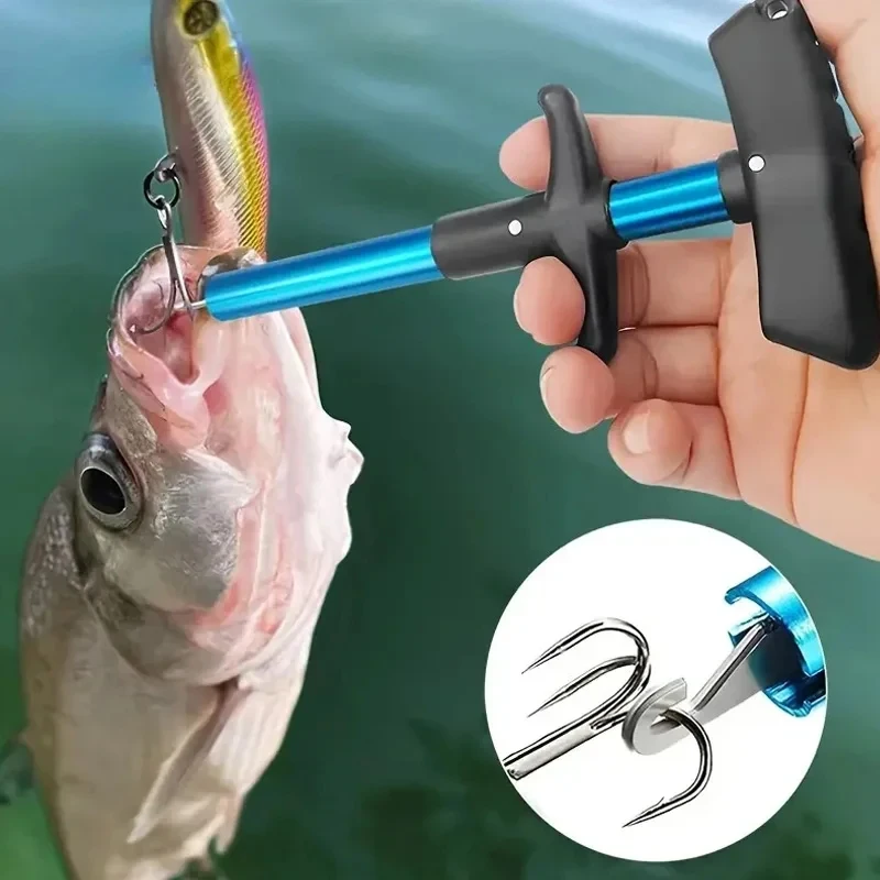 1pc Fishing Hook Remover Tool Fishing Lure Remover Aluminum Tube Hook Detacher Portable Fish Out Extractor