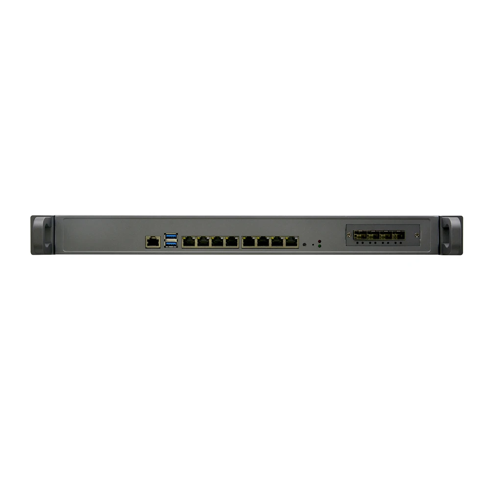 1U Firewall Appliance 10GbE,HUNSN RZ06,Pfsense,Mikrotik,VPN,Network Rackmount,8Intel I210 Gigabit, 2SFP+ JL82599ES 10 Gigabit