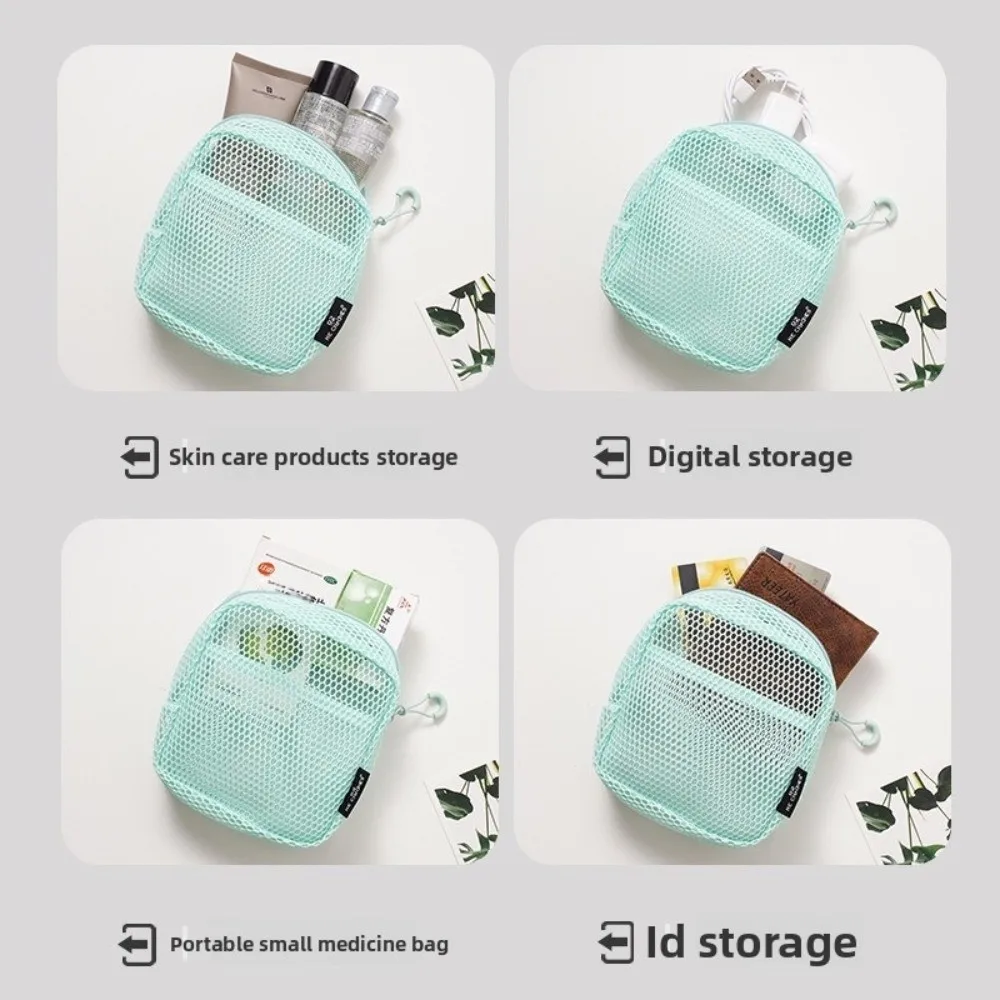 Transparent Polyester Cosmetic Bag with Zipper for Storage