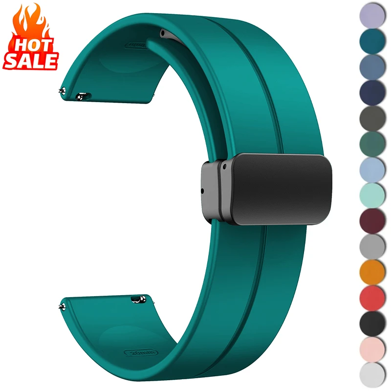 Silicone Magnetic Bracelet Watch Band - Multiple Size Options