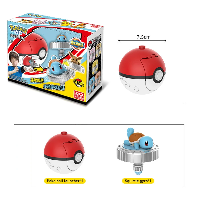 Pokemon Pikachu Spinning Top Cartoon Anime FFigure 5 Different Toys Pokemon Pull Line Spinning Battle Gyro Children's Holiday To