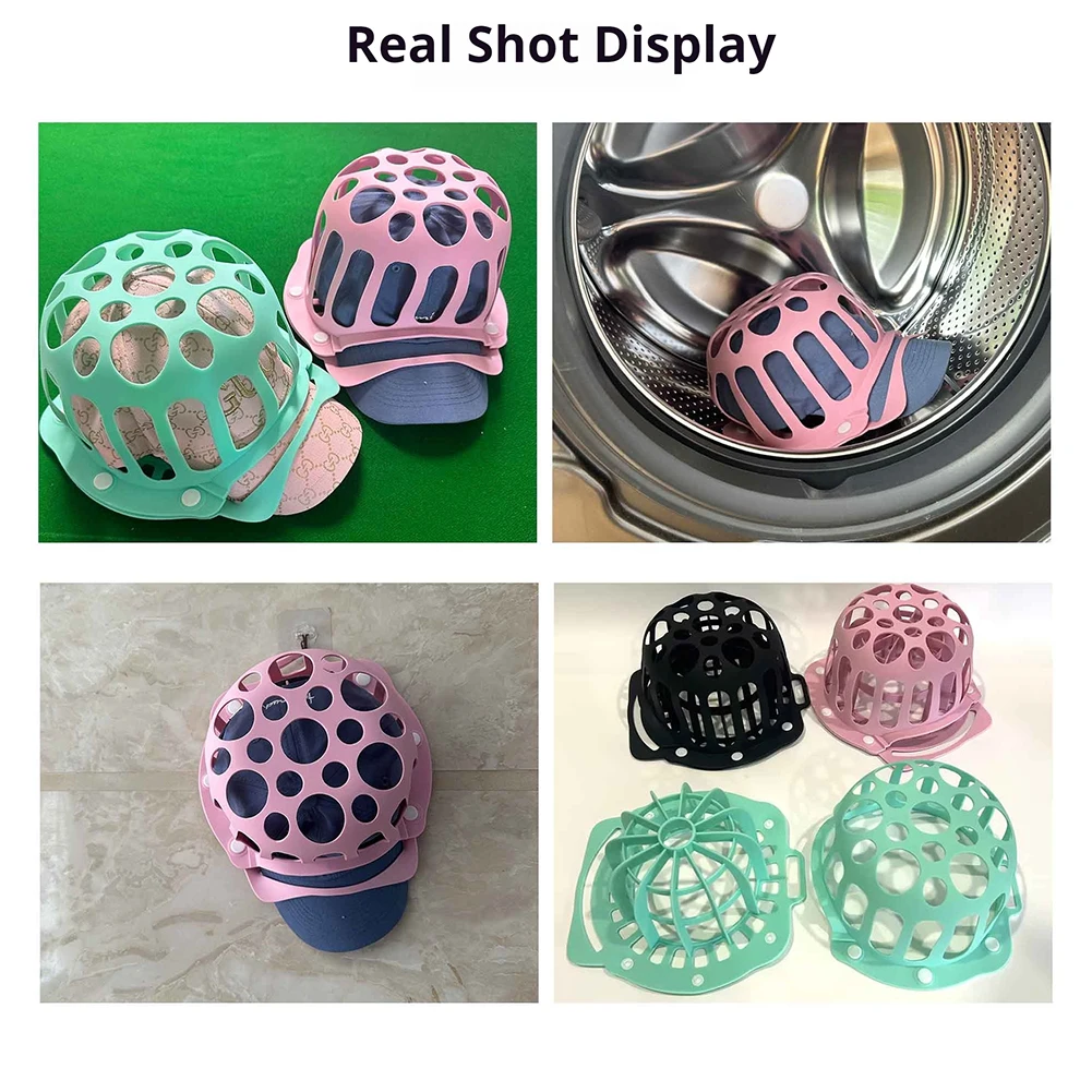 Hat Washer Cage Baseball Cap Washer Frame Silicone Baseball Hat Cleaning Protector Washing Holder for Washing Machine