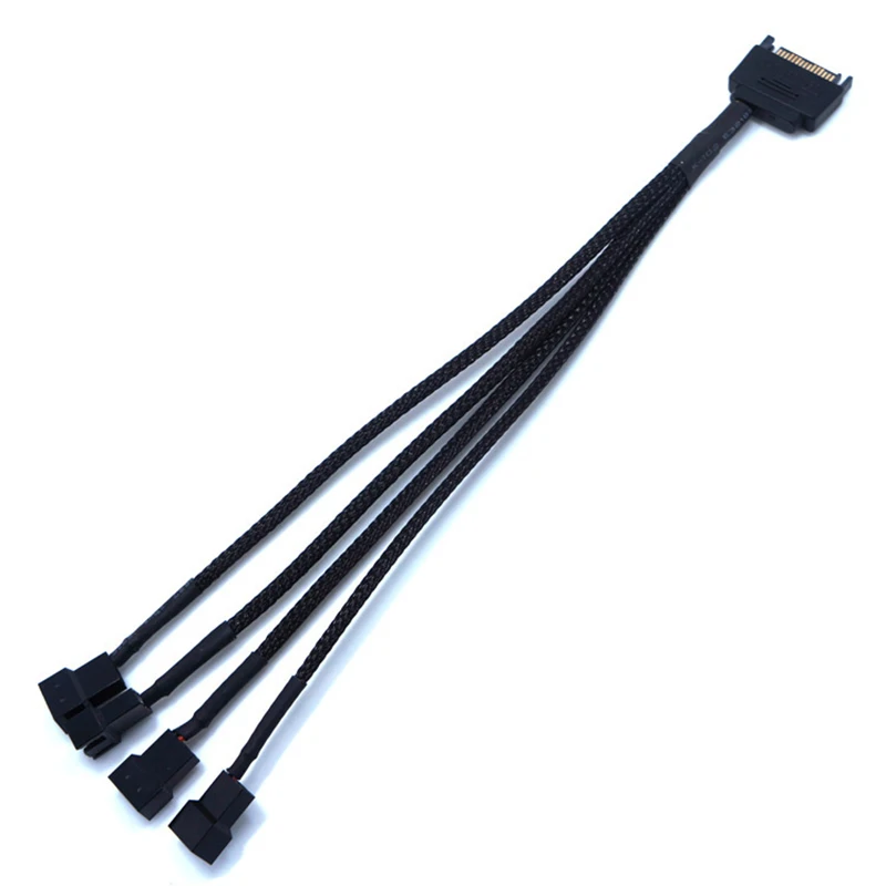 

Fan Extension Power Splitter Cable Connector 12V 15Pin SATA To 3 Pin 4 Pin Power Adapter For HUB Case Cooler Y Cord