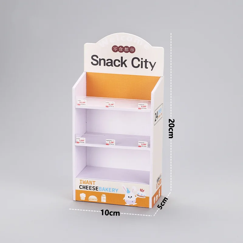 スーパーマーケットの店のミニチュアかわいい棚、シミュレーション