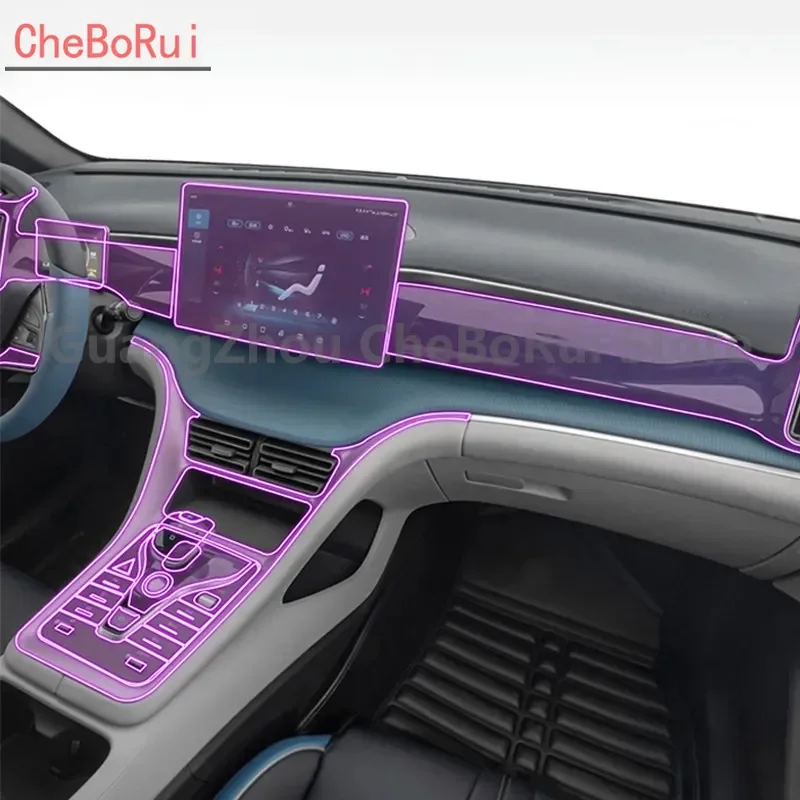 

Пленка для салона автомобиля BYD Son Pro 2021-2023, прозрачная пленка из ТПУ для консоли, устойчивая к царапинам, пленка для GPS радио и дисплея