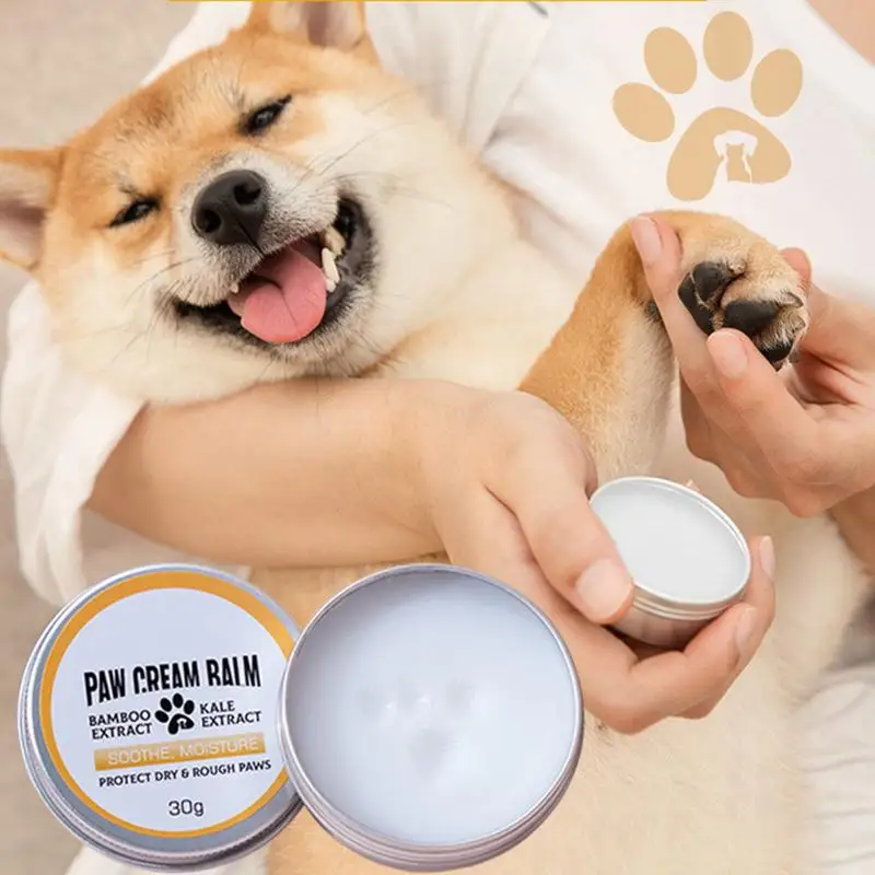 

Dog Paw Wax 30g Organic Dog Paw Butter Moisturizer Dogs Rough Skin Soother Pet Paw Heat Protectant Pet Care Balm