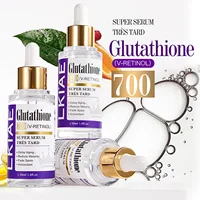 LKIAE Sérum visage blanchissant au glutathion, élimine la mélanine, les taches foncées, le cloasma, avec rétinol, la niacinamide, pour tous les types de peau 2