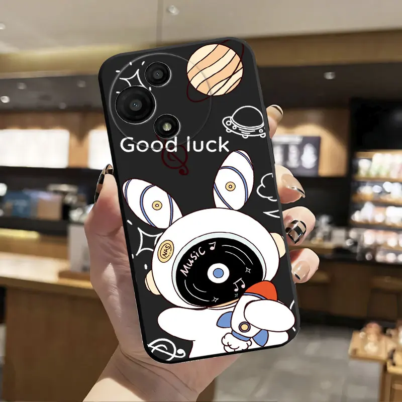 Fashion Cartoon Floral Pattern Soft Silicone Phone Case - Bumper Protective Cover